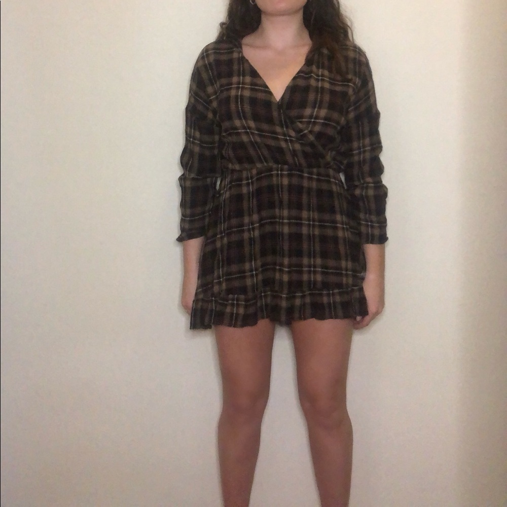 Zara plaid knit dress